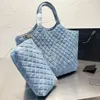 İcare maxi çanta tasarımcı çantası 58cm kadınlar tote çantaları büyük çanta takıyor lüks crossbody alışveriş plaj parası çanta totes omuzlar orijinal deri 48cm 37cm