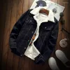 Men's Jackets Fashion Winter Jacket Men Vintage Black Color Velvet Thick Casual Coats Cashmere Warm Parka Bomber Hombre Size S-6XL