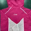 Herrjackor kvinnor sol regn vindbrytare-rosa jacka trapstar mens hoodie brev vinter termisk huva 2023ess