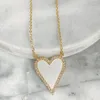 Cadenas 5 unids/lote accesorio hecho a mano pareja collar envolvente Zirconia Shell corazón para el Día de San Valentín 2023