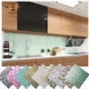 Wall Stickers Mosaic Tile Peel And Stick Self Adhesive Backsplash DIY Kitchen Bathroom Home Sticker 3D