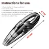 Portable Car Vacuum Cleaner: Quick-Charge, Water-Washable Handheld with Cordless Power - Ideal for Tile and Car interiors