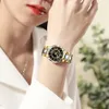 女性の時計ligeブランドSunkta Fashion Square Ladies Quartz watchブレスレットセットダイヤルシンプルローズゴールドラグジュアリーFTR 230314