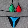 23 yeni kadın bikini seksi plaj bikini yaz bölünmüş mayo moda mektubu baskılı strappy siyam bölünmüş stil mayo tek parça s-x