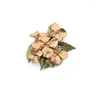 Broches CSxjd 2023 Véritable Version Métal Bronze Grand Hortensia Broche Vintage Accessoires De Mariage Pour Femmes