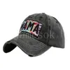 Carta Mama Bordado Baseball Cap para Mãe Presente Tie Totmol de Raio Lavado Chapéu de Ponytail Df106