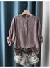 Women's Blouses 5 Colors -- Lamtrip 2023 Spring Polka Dots Pattern Lantern Sleeve Cotton Yarn Vintage Mori Girl Shirt Blouse