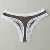 Nuevo encaje Sexy Tanga algodón mujer ropa interior cintura baja ahueca hacia fuera bragas transpirables sin costura G String calzoncillos calzoncillos