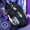 Mouse de jogos sem fio recarregável 6 botão 2.4g G9 RGB Backlight Rink Home Office REUS