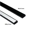 LED Strips 0.5m 20 Inch Flat U LED Strip Black Profile 5V 12V 24V 3V Tape Light Cover Under Counter Cabinet Bar Channel Housing Diffusser P230315