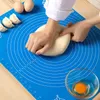 Kakverktyg silikon non-stick förtjockning rullande pad nudel bakning bakning pasta mjöl bordduk kök verktyg