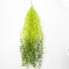 Holiday party Home decoration Maple Leaf rattan simulation plant Green weeping willow wall hanging water grass wall decoration