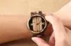 Avanadores de punho Men Wooden Watches Quartz Movem