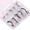 Fishing Hooks 50pcs 10 Size Hook Jig Baitholder Black Long Handle Steel Fishhook Outdoor