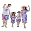 Família, roupas combinadas, mãe vestidos de desenho animado, vestido curto, garotas, garotas de verão, vestidos de combinação para mamãe, filha da família 230316