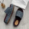 2023ss Womens Fashion Slippers Embroidered Canvas Designer Slides slip on Slipper girls 60mm Slipper covered platform sandals size 35-45