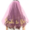 4 kleuren BRIDAL VEILS Simple Elegant Tule Bachelorette Party Supplies Wedding Veils Twee Lagen met Comb Gilded Bridal Veil voor bruid voor Mar