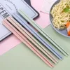 Chopsticks 1 Pair Wheat Straw Portable Japanese Tableware El Restaurant Non-Slip Chinese Kitchen Tool