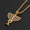 Pendentif Colliers 2023 Menorah Happy Hanukkah Or Couleur Bijoux Étoile De David Israélites Candler Symbole Hexagram National Pendentifs