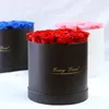 Dekorativa blommor 12st/låda bevarade kreativa alla hjärtans dag gåva tvål blommor bärbar kram hink bröllop godis lagring för