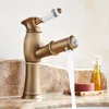 Rubinetti per lavandino del bagno Rubinetto per lavabo retrò estraibile Rubinetto antico Vari stili Maniglia singola europea spazzolata