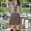 Ensembles de vêtements japonais lait thé marin costume JK uniformes collège Style collégiens uniforme Anime Cospaly envoyer chaussettes vêtements