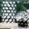 Present Wrap Candy Box Cookie Plastpåsar för kex Snack Bakningspaket Transparent väska med vita guldprickar