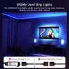 LED -remsor LED -remsljus för sovrumsband neonmusik Bluetooth RGB 5050 TV -bakgrundsbelysning för barfestdekorbelysning P230315