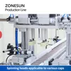 ZONESUN Machine de remplissage automatique de pâte ligne de production confiture de gel Machine d'étiquetage de capsulage de bouteilles rondes pompe à rotor servomoteur ZS-RPCL1