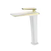 Bathroom Sink Faucets Basin Faucet Mixer Bath Gold And White Brass Single Handle Hole Tap Grifo Lavabo Wash Cold