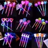 Easter LED Flashing Stick Children Girls Fairy Magic Wand Sticks Light up Five-pointed Star Princess Party Prop Accessories