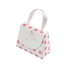 Enveloppe cadeau 50 / 100pcs Blue Pink Mini Handheld Gift Cawer Emballage Boîtes de cadeaux Sacs de mariage Party Baby Shower Decorations 230316