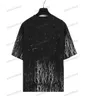xinxinbuy Herren Designer T-Shirt 23SS Paris Crack Briefdruck Kurzarm Baumwolle Damen Schwarz Weiß S-2XL