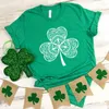 Women's T Shirts Shamrock Shirt St Patricks Day Harajuku For Women Gothic Lucky Clover Kawaii Clothes Irish Casual Tops