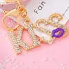 KISS Rhinestone Keychain Fashion Trend Girl Handbag Pendant Exquisite Backpack Hanging Ornaments Keyring Accessories For Girl And Woman Creative Gift