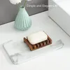 Natural Wooden Bamboo Soap Dish Tray Holder Storage Rack Box Container for Bath Shower Plate Bathroom 500pcs