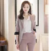 Costumes pour femmes Blazers Genayooa femmes 2 pièces Blazer ensemble à manches longues bureau dames Style coréen haute qualité femmes pantalons formels