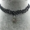 Choker JINSE Vintage Stretch Tattoo Necklace Gothic Punk Grunge Henna Elastic With Pendant Necklaces NEC050