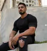 Men's T-shirt New summer leisure sports fitness men's solid color moisture absorption and sweat wicking round neck T-shirt