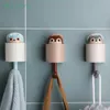 Hooks & Rails Creative Home Decor Cartoon Animal Squirrel Head Hiding Storage Bathroom Kitchen Hanging Hook Pasting Wall Children GiftHooks