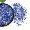 Estatuetas decorativas mini tamanho 50g precioso mineral natural de cianita amostras de cristal lascas de pedra lascas de pedras preciosas azul para decoração de cura de reiki