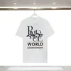 Mens Letter Print T Shirt Luxury Black Fashion Designer Summer High Quality Top Short Sleeve Rhude Tshirts Size S-XXXL