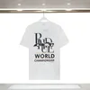 Mens Letter Print t Shirt Luxury Black Fashion Designer Summer High Quality Top Short Sleeve Rhude Tshirts Size S-xxxl