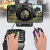 Einhand-Gaming-Tastatur, RGB-Hintergrundbeleuchtung, ergonomische tragbare Mini-Tastatur für Handy, iOS, Android, iPhone, iPad, Tablet-Gamer