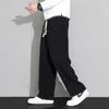 Herrenhosen Frühling Herbst Mode Temperament Koreanische Cordhose mit weitem Bein Mann lose beiläufige einfarbige männliche Jogginghose Streetwear-Kleidung 230316