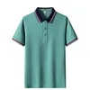 Heren Polos Korea Style Solid Brand Fashion Polo shirts korte mouw heren patchwork zomers katoen ademende tops tee extraze 5xl 230316