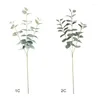 Fleurs décoratives 1 pièces artificielle longue perche feuille d'eucalyptus feuilles plantes argent faux pour mariage accessoire maison Vase bureau décor