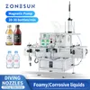 ZONESUN ZS-DTMP4AL Filling Machine Desktop Diving Heads Automatic Liquid Oil Juice Bottle Magnetic Pump Filler Chain Conveyor