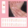 False Nails Press On Manicure Tool Detachable Artificial Coffin Wearable Nail Tips Heart Rhinestone Fake