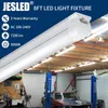 LED -buisverlichting Fluorescerende geïntegreerde LED -buizen Lichtlamp T8 2400 mm 2,4 m 8 ft 72W 7800lm SMD 2835 384LED LED LICHT TUBE T8 Stock USA